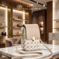 MEVEE Mono Blossom Mini Crossbody in Beige Mono Blossom